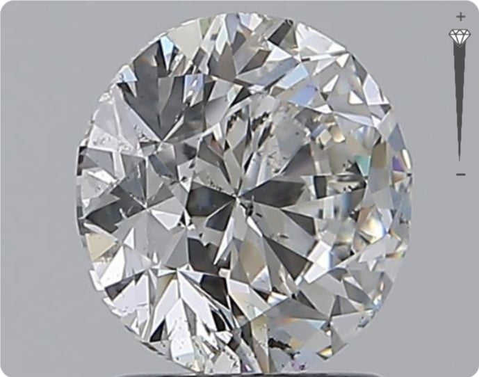 Diamant naturel 1,70 ct GIA | Couleur F | Pureté SI2 | Taille ronde | TB EX EX #D10383
