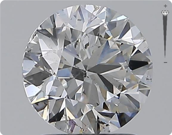 Diamant naturel 1,70 ct GIA | Couleur F | Pureté SI2 | Taille ronde | TB EX EX #D10383