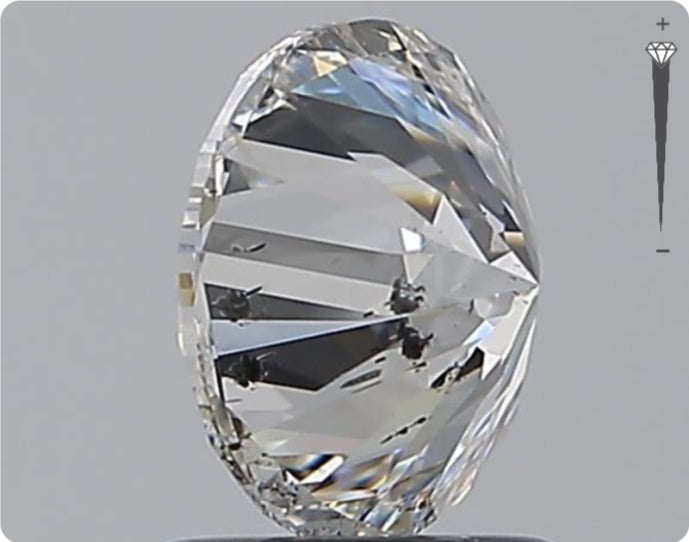 Diamant naturel 1,70 ct GIA | Couleur F | Pureté SI2 | Taille ronde | TB EX EX #D10383