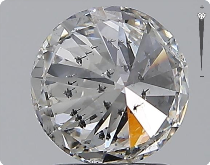 Diamant naturel 1,70 ct GIA | Couleur F | Pureté SI2 | Taille ronde | TB EX EX #D10383