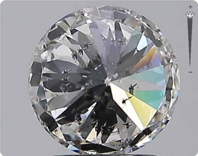 Diamant naturel 1,70 ct GIA | Couleur F | Pureté SI2 | Taille ronde | TB EX EX #D10383