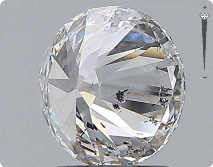 Diamant naturel 1,70 ct GIA | Couleur F | Pureté SI2 | Taille ronde | TB EX EX #D10383