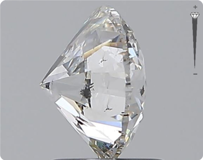 Diamant naturel 1,70 ct GIA | Couleur F | Pureté SI2 | Taille ronde | TB EX EX #D10383