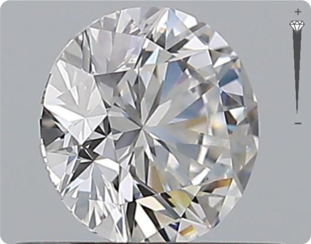 Diamant naturel GIA de 0,53 ct | Couleur F | Pureté VVS1 | Taille ronde | EX EX EX #D10384