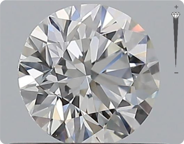 Diamant naturel GIA de 0,53 ct | Couleur F | Pureté VVS1 | Taille ronde | EX EX EX #D10384