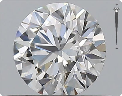 Diamant naturel GIA de 0,53 ct | Couleur F | Pureté VVS1 | Taille ronde | EX EX EX #D10384