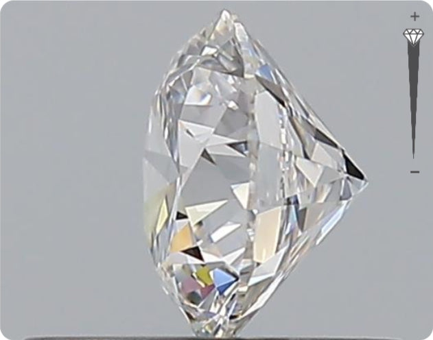 Diamant naturel GIA de 0,53 ct | Couleur F | Pureté VVS1 | Taille ronde | EX EX EX #D10384