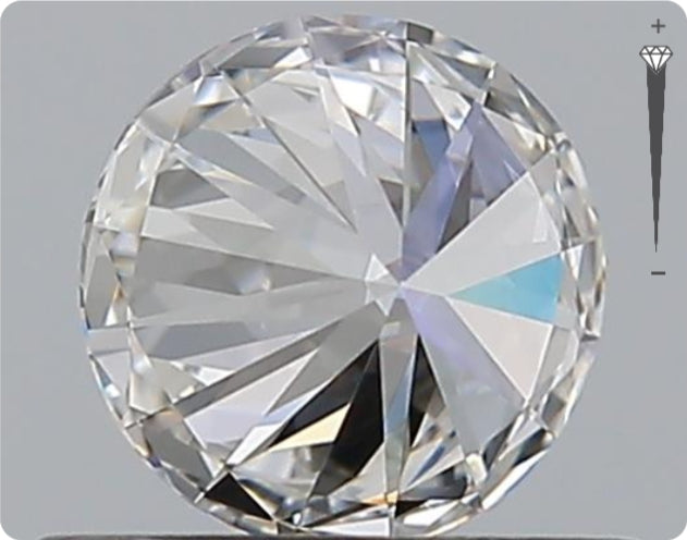 Diamant naturel GIA de 0,53 ct | Couleur F | Pureté VVS1 | Taille ronde | EX EX EX #D10384