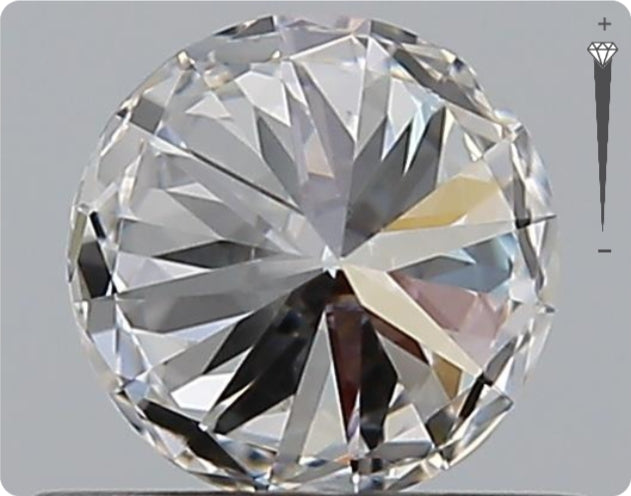 Diamant naturel GIA de 0,53 ct | Couleur F | Pureté VVS1 | Taille ronde | EX EX EX #D10384