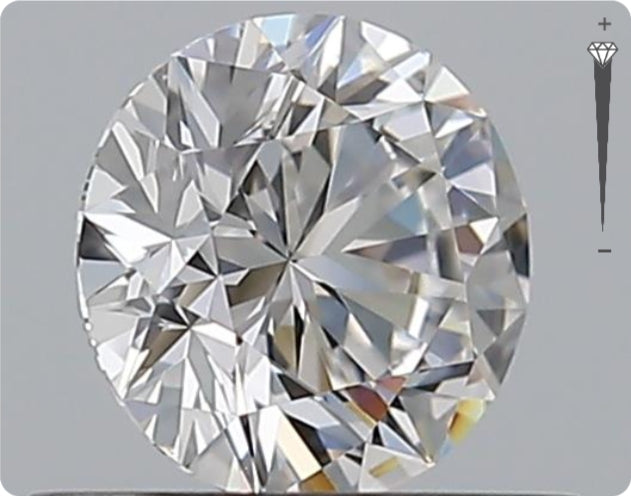 Diamant naturel GIA de 0,53 ct | Couleur F | Pureté VVS1 | Taille ronde | EX EX EX #D10384
