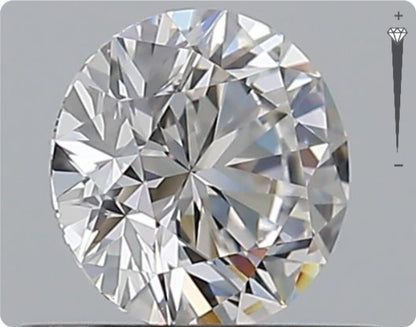 Diamant naturel GIA de 0,53 ct | Couleur F | Pureté VVS1 | Taille ronde | EX EX EX #D10384