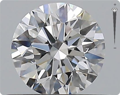 Diamant naturel GIA de 0,53 ct | Couleur F | Pureté VVS1 | Taille ronde | EX EX EX #D10384