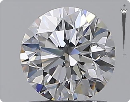 Diamant naturel 0,96 ct GIA | Couleur D | Pureté IF | Taille ronde | TB EX TB #D10385