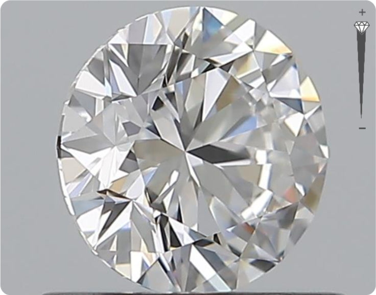 Natural 0.66ct GIA Diamond | Color D | Clarity VVS1 | Round Cut | EX EX EX #D10387