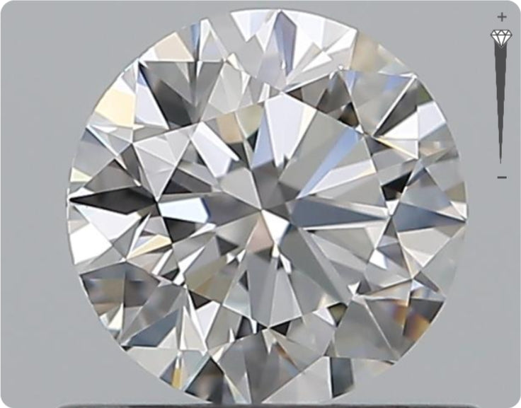 Natural 0.66ct GIA Diamond | Color D | Clarity VVS1 | Round Cut | EX EX EX #D10387