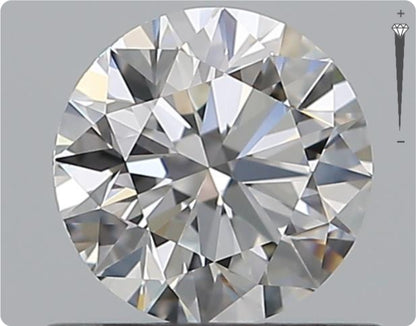 Natural 0.66ct GIA Diamond | Color D | Clarity VVS1 | Round Cut | EX EX EX #D10387