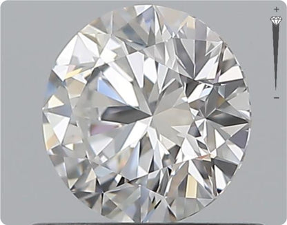 Natural 0.66ct GIA Diamond | Color D | Clarity VVS1 | Round Cut | EX EX EX #D10387