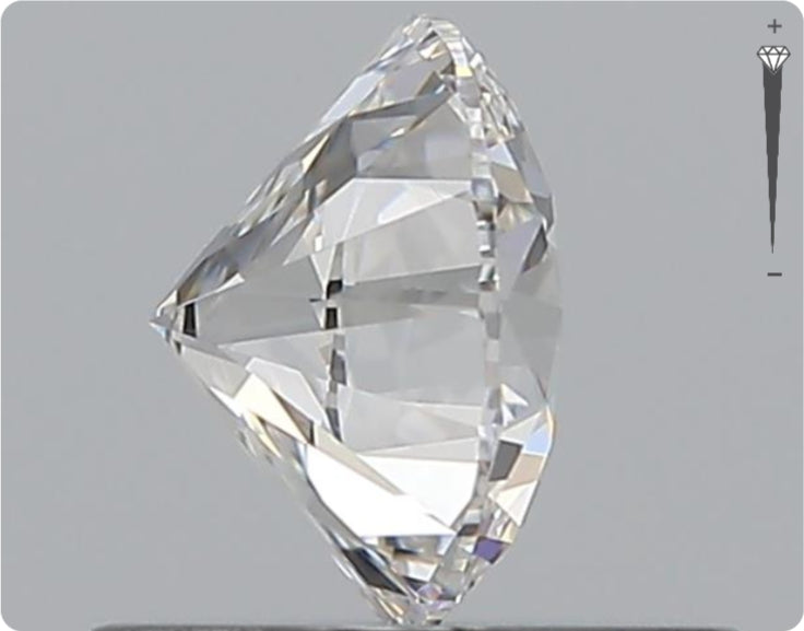 Natural 0.66ct GIA Diamond | Color D | Clarity VVS1 | Round Cut | EX EX EX #D10387