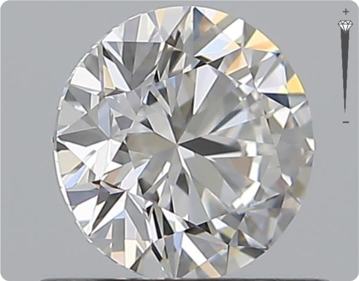 Natural 0.66ct GIA Diamond | Color D | Clarity VVS1 | Round Cut | EX EX EX #D10387