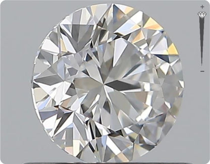 Natural 0.66ct GIA Diamond | Color D | Clarity VVS1 | Round Cut | EX EX EX #D10387