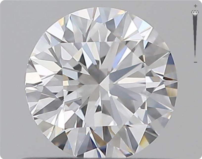 Diamant naturel GIA 0.51ct | Couleur D | Pureté IF | Taille ronde | EX EX EX #D10395