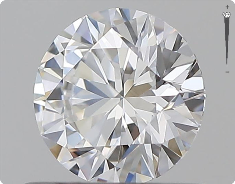 Diamant naturel GIA 0.51ct | Couleur D | Pureté IF | Taille ronde | EX EX EX #D10395