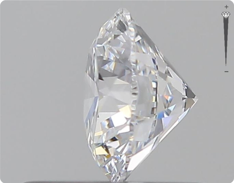 Diamant naturel GIA 0.51ct | Couleur D | Pureté IF | Taille ronde | EX EX EX #D10395