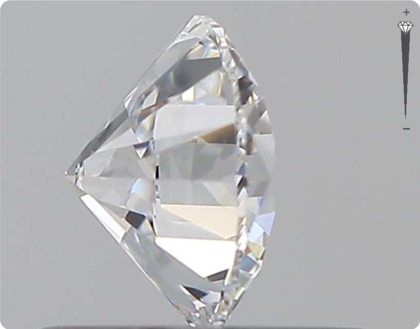 Diamant naturel GIA 0.51ct | Couleur D | Pureté IF | Taille ronde | EX EX EX #D10395