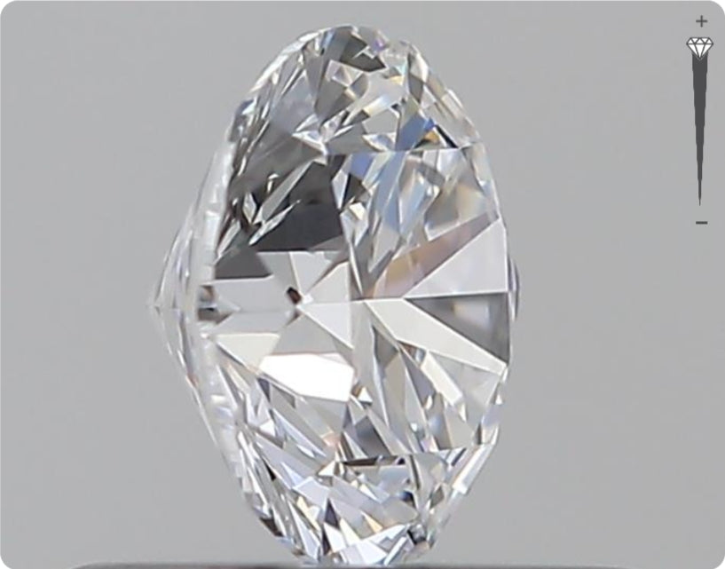 Diamant naturel GIA 0.51ct | Couleur D | Pureté IF | Taille ronde | EX EX EX #D10395