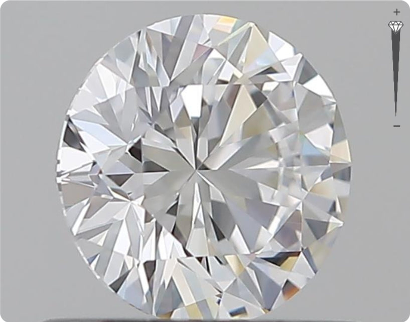 Diamant naturel GIA 0.51ct | Couleur D | Pureté IF | Taille ronde | EX EX EX #D10395