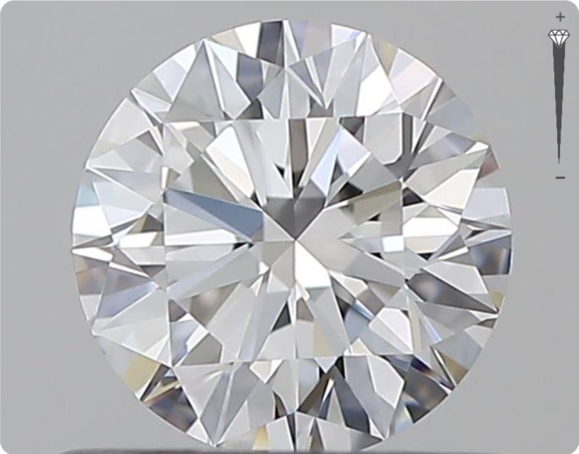 Diamant naturel GIA 0.51ct | Couleur D | Pureté IF | Taille ronde | EX EX EX #D10395