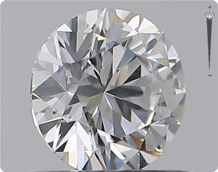 Natural 0.61ct GIA Diamond | Color D | Clarity SI2 | Round Cut | EX EX EX #D10403