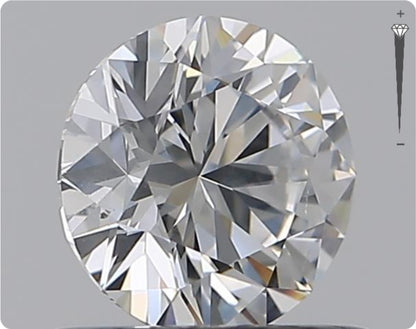 Natural 0.61ct GIA Diamond | Color D | Clarity SI2 | Round Cut | EX EX EX #D10403
