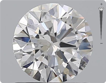 Natural 0.90ct GIA Diamond | Color D | Clarity SI2 | Round Cut | EX EX EX #D10406