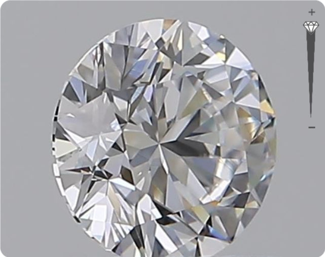 Natural 0.58ct GIA Diamond | Color D | Clarity VVS1 | Round Cut | EX EX EX #D10408