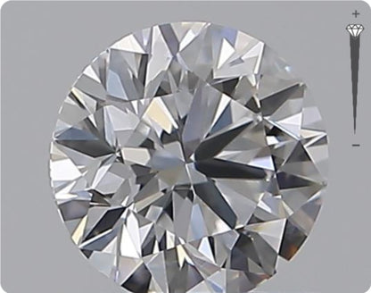Natural 0.58ct GIA Diamond | Color D | Clarity VVS1 | Round Cut | EX EX EX #D10408