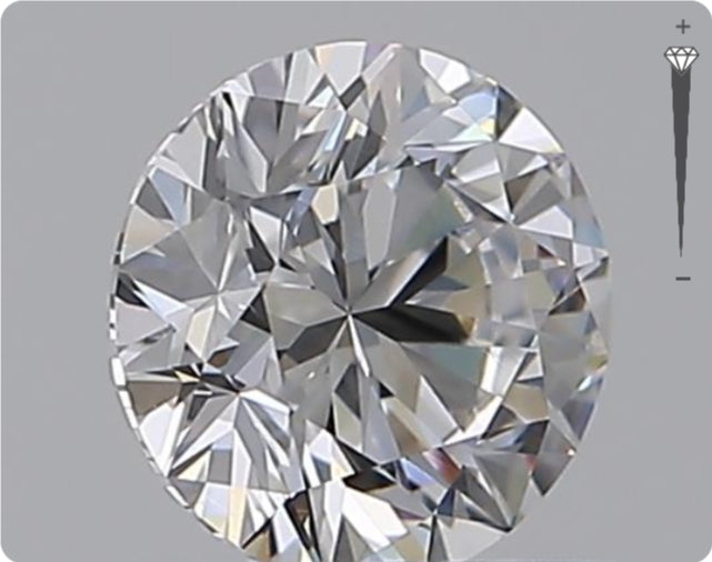 Natural 0.58ct GIA Diamond | Color D | Clarity VVS1 | Round Cut | EX EX EX #D10408