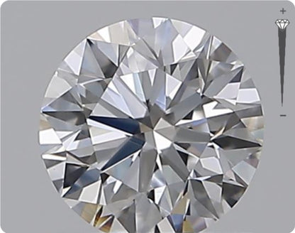Natural 0.58ct GIA Diamond | Color D | Clarity VVS1 | Round Cut | EX EX EX #D10408