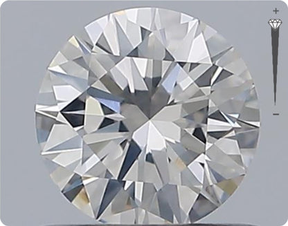 Diamant naturel 0.56ct GIA | Couleur E | Pureté SI2 | Taille ronde | EX EX EX #D10409