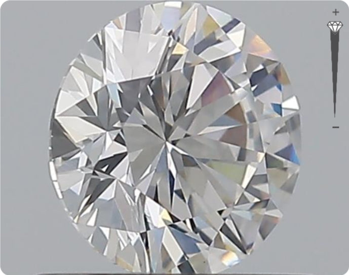 Natural 0.70ct GIA Diamond | Color E | Clarity SI1 | Round Cut | EX EX EX #D10419