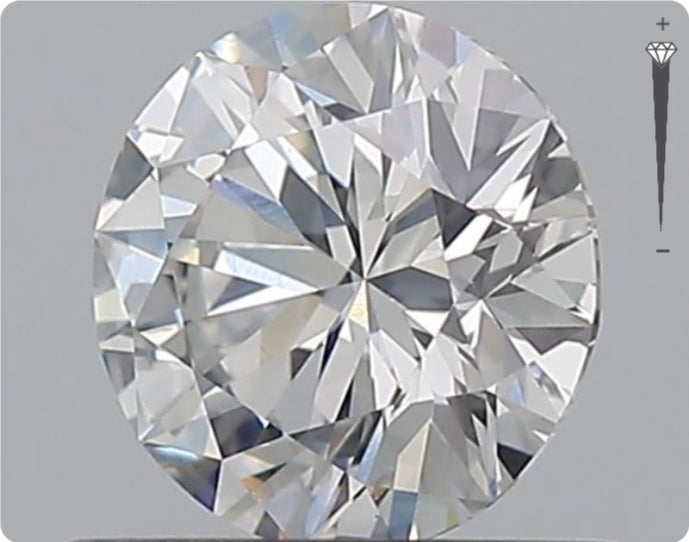 Natural 0.70ct GIA Diamond | Color E | Clarity SI1 | Round Cut | EX EX EX #D10419