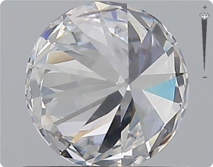 Natural 0.70ct GIA Diamond | Color E | Clarity SI1 | Round Cut | EX EX EX #D10419