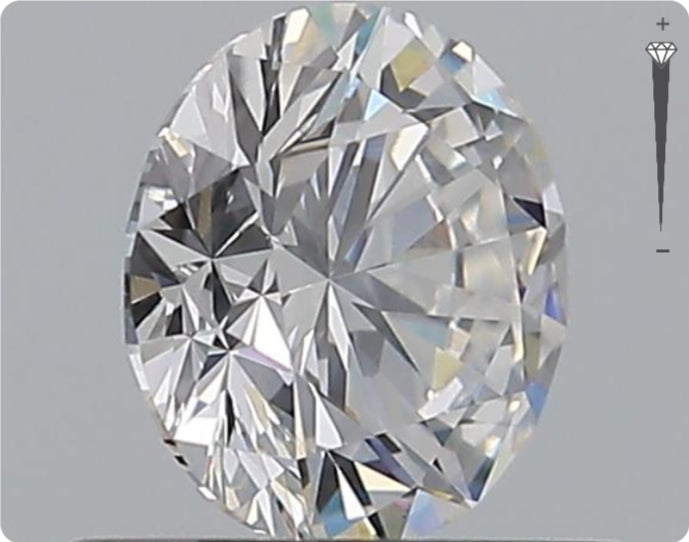 Natural 0.70ct GIA Diamond | Color E | Clarity SI1 | Round Cut | EX EX EX #D10419