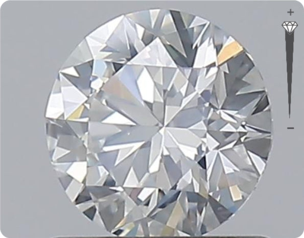 Natural 0.75ct GIA Diamond | Color F | Clarity SI1 | Round Cut | EX EX EX #D10420
