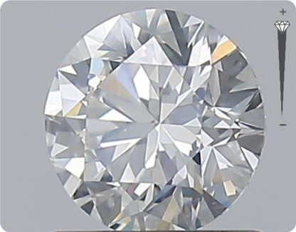 Natural 0.75ct GIA Diamond | Color F | Clarity SI1 | Round Cut | EX EX EX #D10420