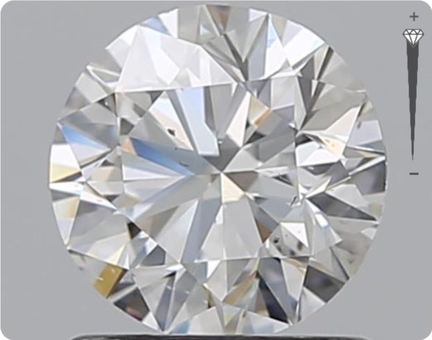 Natural 0.90ct GIA Diamond | Color D | Clarity SI1 | Round Cut | EX EX EX #D10422