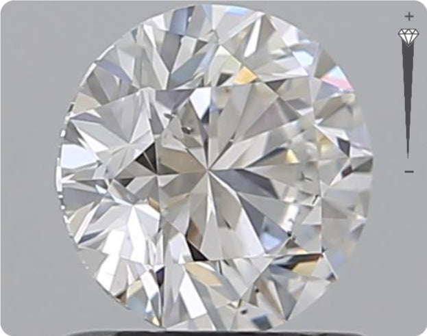 Natural 0.90ct GIA Diamond | Color D | Clarity SI1 | Round Cut | EX EX EX #D10422
