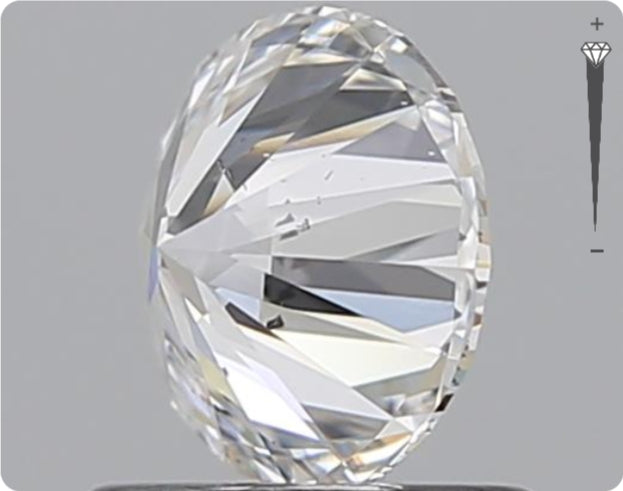 Natural 0.90ct GIA Diamond | Color D | Clarity SI1 | Round Cut | EX EX EX #D10422