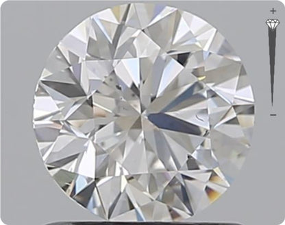 Natural 0.90ct GIA Diamond | Color D | Clarity SI1 | Round Cut | EX EX EX #D10422