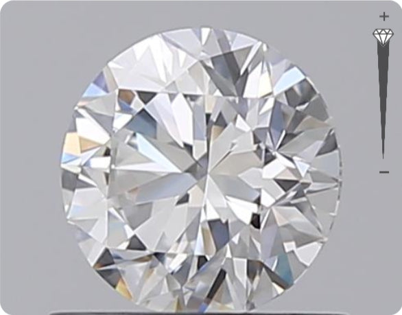 Natural 0.70ct GIA Diamond | Color D | Clarity VVS2 | Round Cut | EX EX EX #D10423